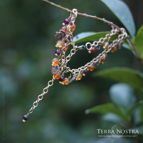 Bracelet à breloques "Aki" — Avec pierres