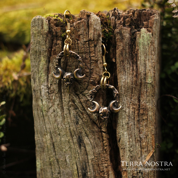 "Morrigan" bronze earrings