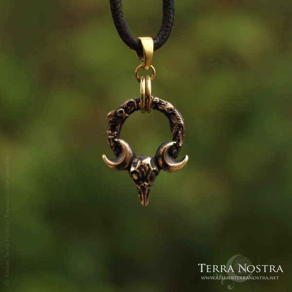 "Morrigan" bronze pendant