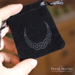 "Luna" black velvet pouch