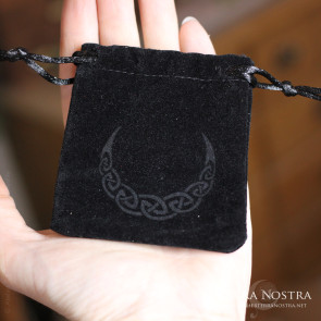 "Luna" black velvet pouch