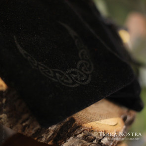 "Luna" black velvet pouch