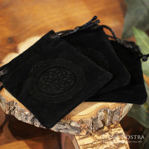 "Celtic Circle" black velvet pouch