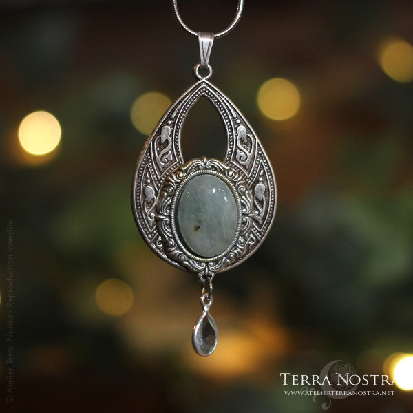 Pendentif elfique / Art nouveau "Enora"