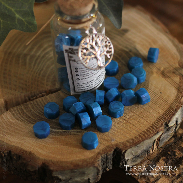 Sealing wax beads - Ocean blue