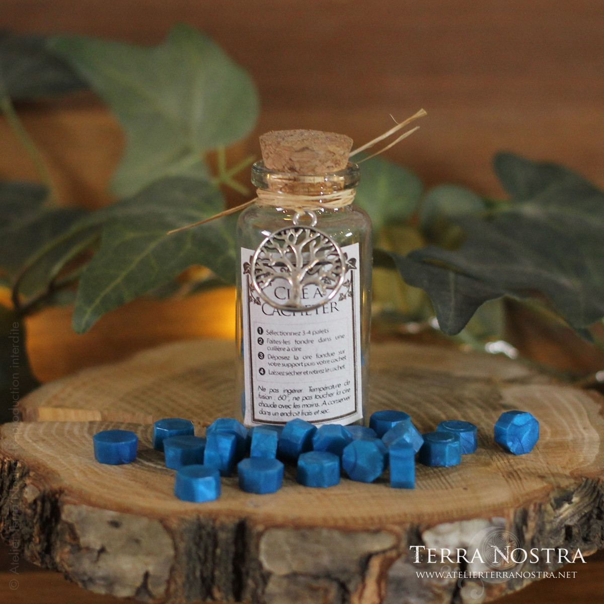 Sealing wax beads - Ocean blue