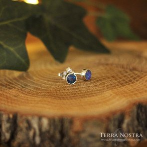 Paire de puces d'oreilles en opale doublet d'Australie
