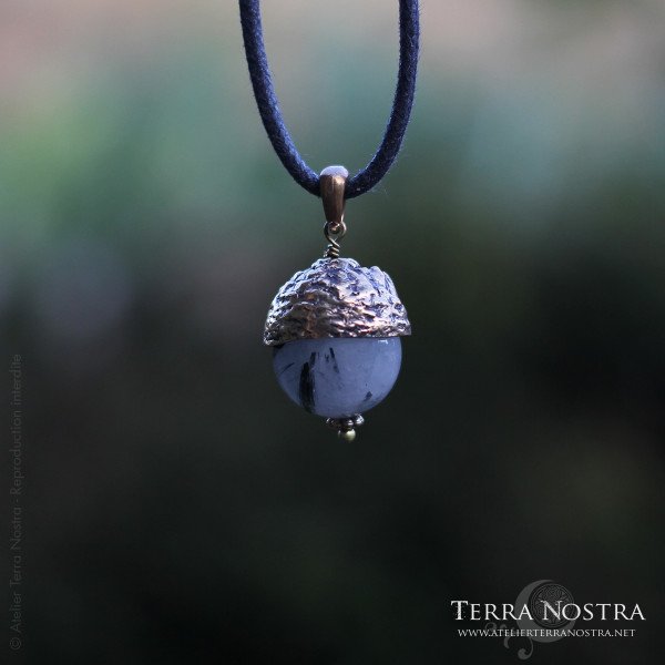Pendentif gland "Automnal" — Grand format