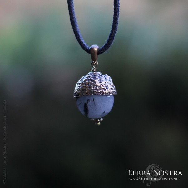 Pendentif gland "Automnal" — Grand format