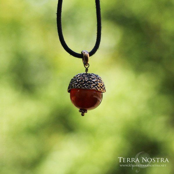 Pendentif gland "Automnal" — Grand format