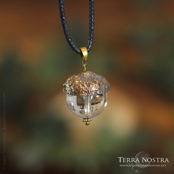 Pendentif gland "Automnal" — Grand format