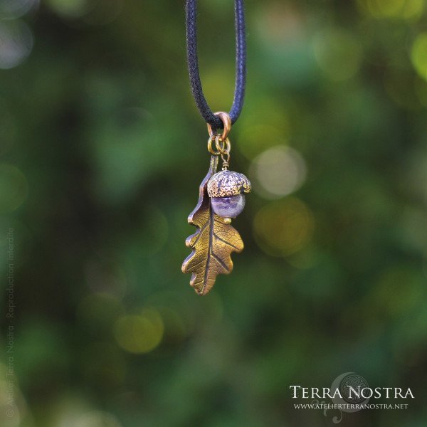 Pendentif feuille "Automnal" — Petit format