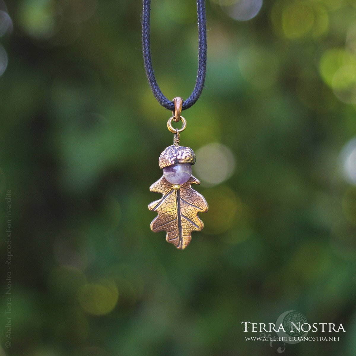 Pendentif feuille "Automnal" — Petit format