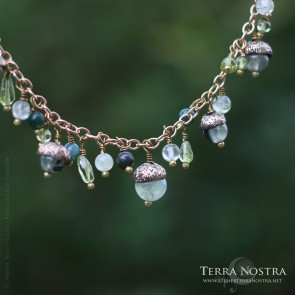 "Automnal" acorn bracelet — Green