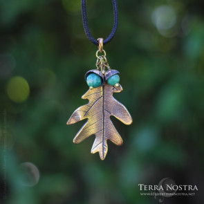 Pendentif feuille "Automnal" — Grand format