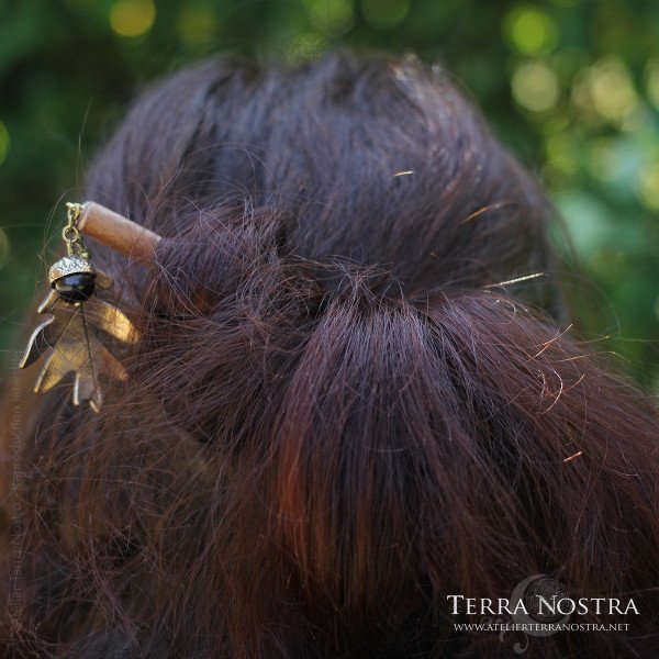 Pic à cheveux "Automnal" — Modèle 1