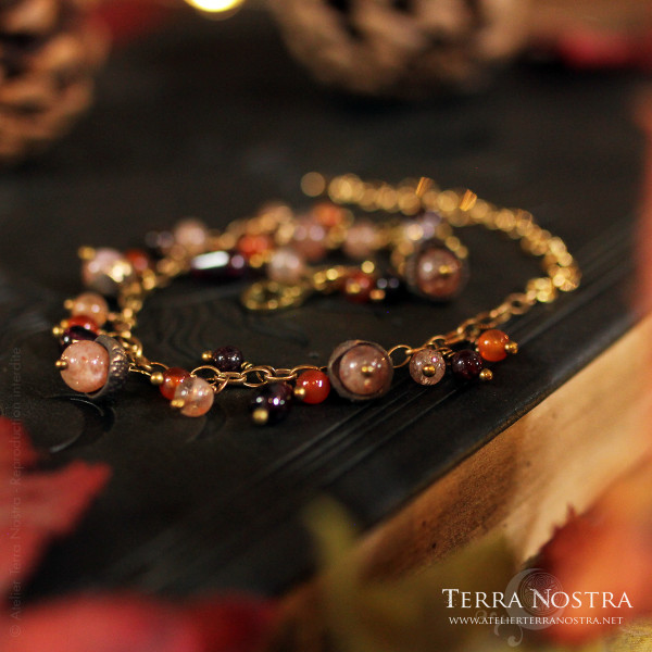 Bracelet glands "Automnal" — Rouge