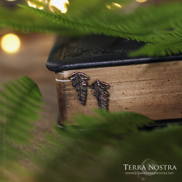 "Alessa" Fern ear studs