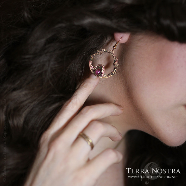 Boucles d'oreilles Digitales "Elysia" en bronze