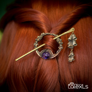 "Elysia" foxglove hair pin / Fibula / Necklace