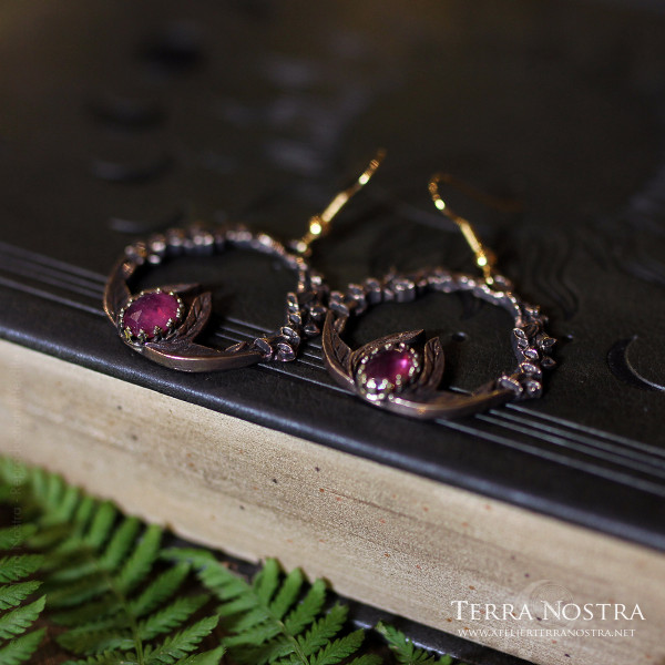 Boucles d'oreilles Digitales "Elysia" en bronze