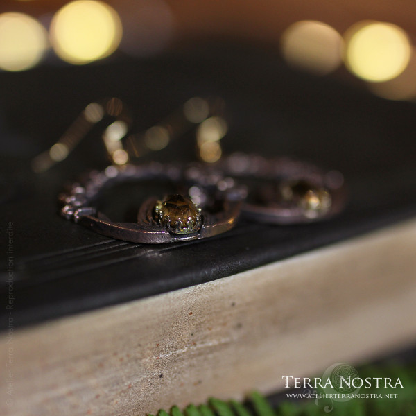 Boucles d'oreilles Digitales "Elysia" en bronze