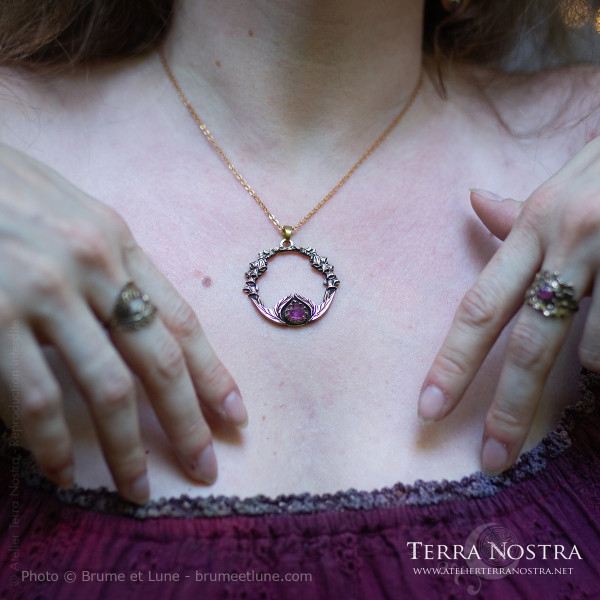 "Elysia" foxglove pendant