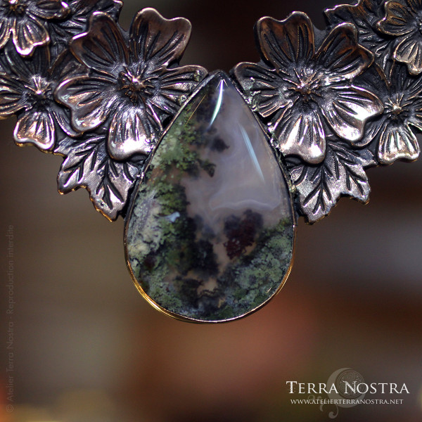 "Nalba" necklace — Java moss agate