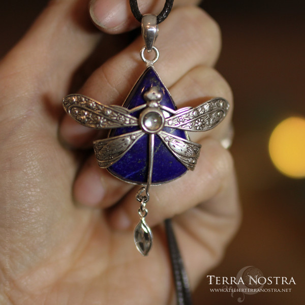 Grand pendentif "Odonata Nila" — Lapis Lazuli