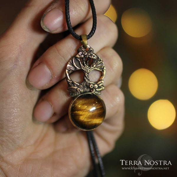 Pendentif Sylva — Oeil de tigre