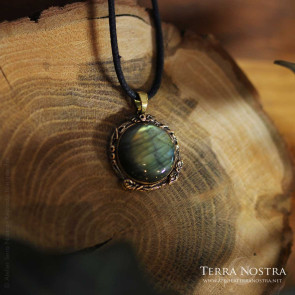 Pendentif "Sol" en labradorite et bronze