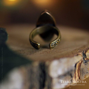 Bague réglable "Polaris" en labradorite  — T48 à T56