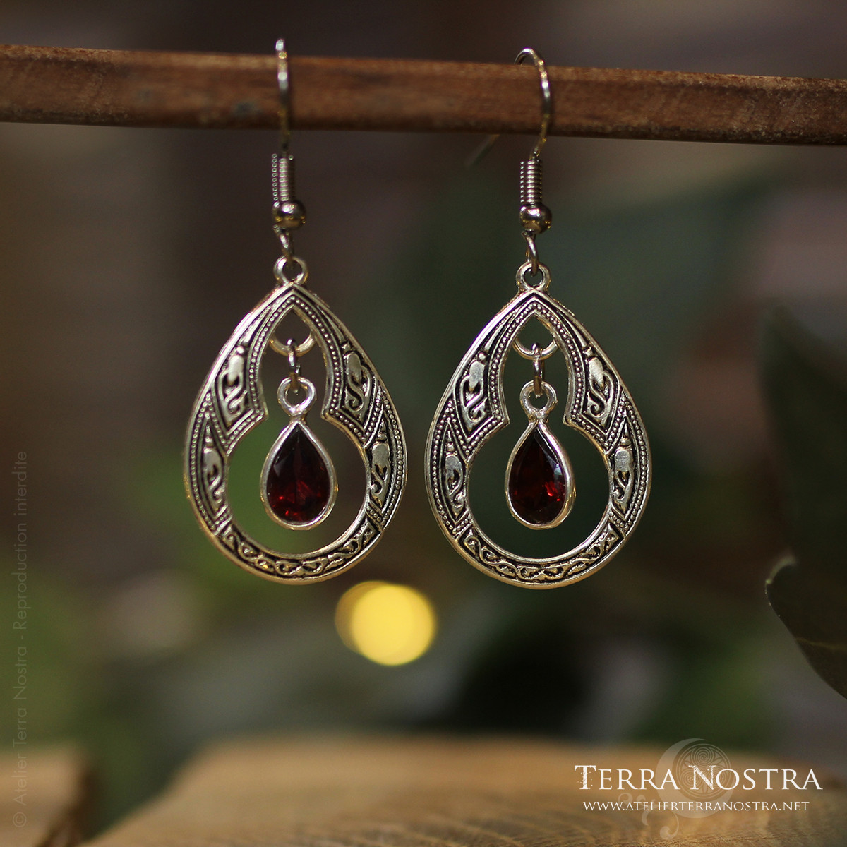 Boucles d'Oreilles art nouveau "Enora"