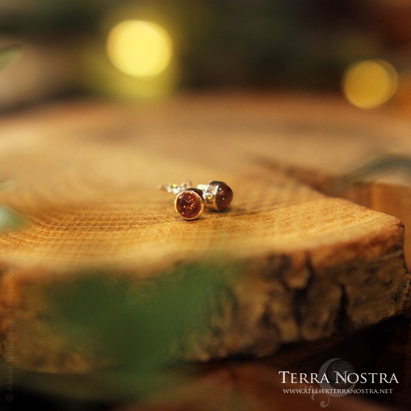 Paire de puces d'oreilles en Tourmaline rose