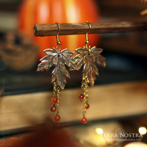 Boucles d'oreilles Erable "Kaede" en bronze