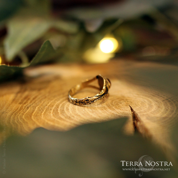 Bague "Idūz" — Tourmaline rose foncée T57