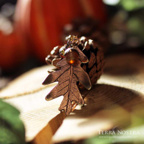 Pendentif feuille "Automnal" — Grand format