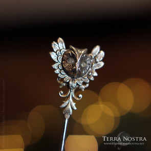 "Louma" owl hair pin