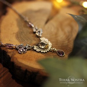 Collier hibou "Louma" en pierres naturelles