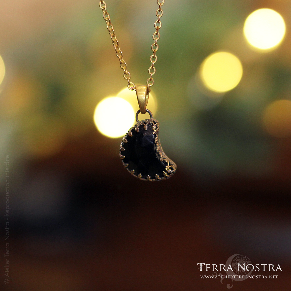 Mini pendentif "Noctis" — Onyx