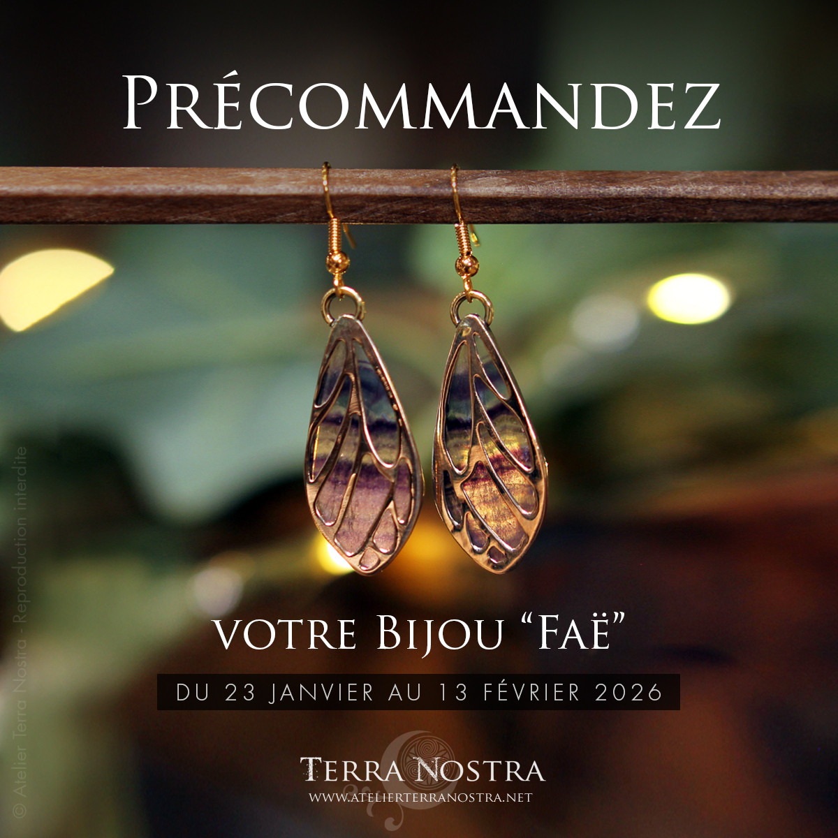 [PRECOMMANDE] Boucles d'oreilles "Faë"