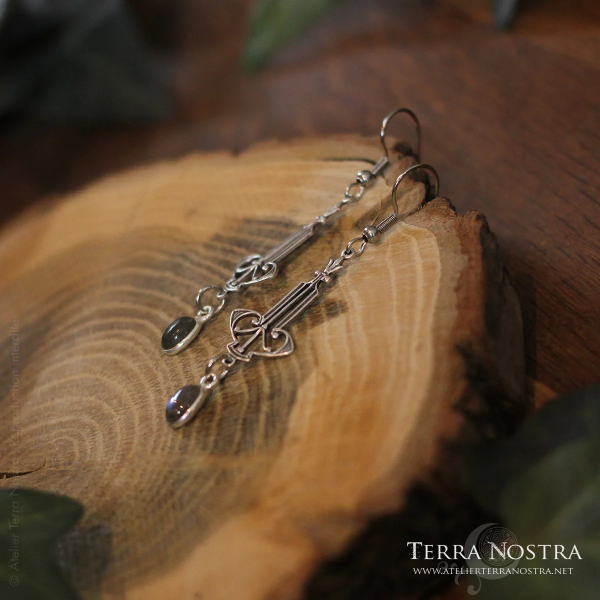 Boucles d'oreilles art nouveau "Rosée du Matin"