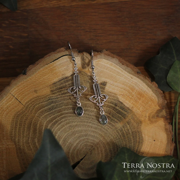 Boucles d'oreilles art nouveau "Rosée du Matin"