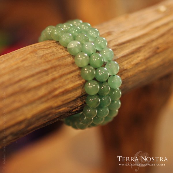 Bracelet boule Aventurine verte 8mm