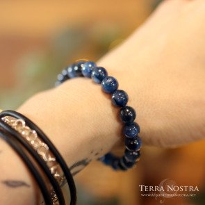 Bracelet boule Cyanite 8mm
