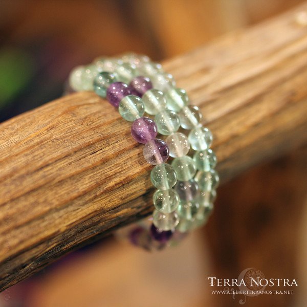 Bracelet boule Fluorite 8mm