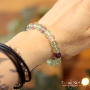 Bracelet boule 8mm Fluorite