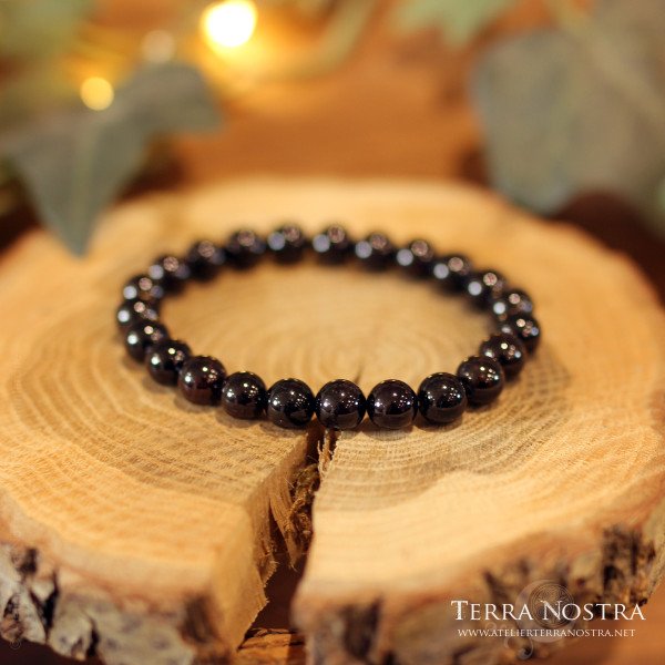 Bracelet boule Grenat 8mm
