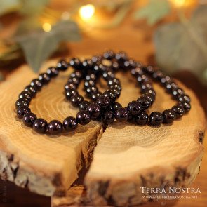 Bracelet boule 8mm Grenat