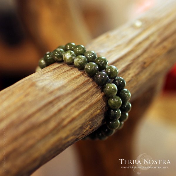 Bracelet boule Jade Nephrite 8mm